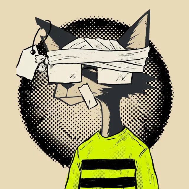 Broker #0384, a screenprinted alley cat.
