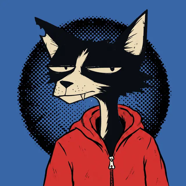 Broker #0388, a screenprinted alley cat.