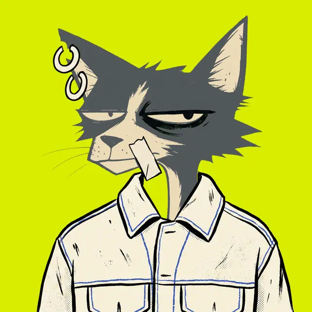 Broker #0389, a screenprinted alley cat.