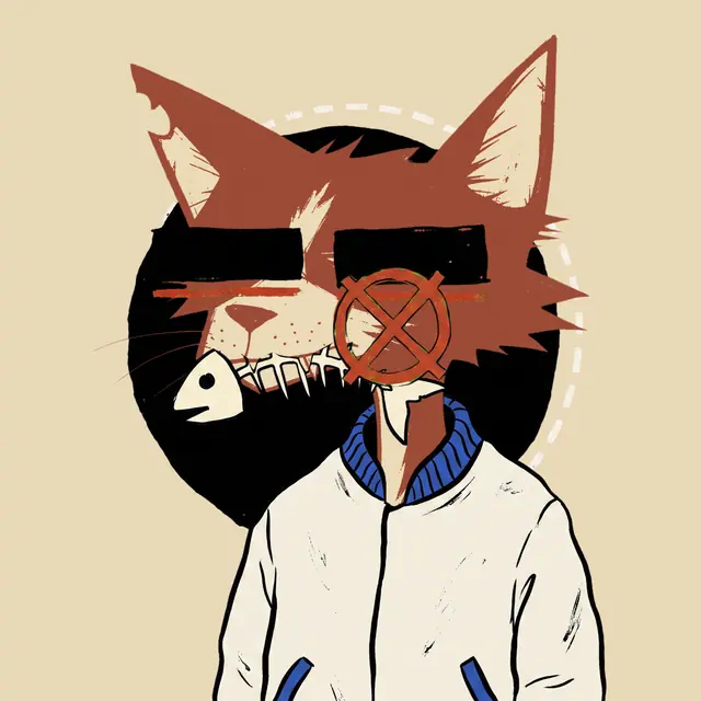 Broker #0395, a screenprinted alley cat.