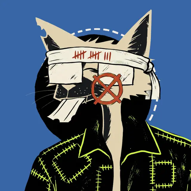 Broker #0399, a screenprinted alley cat.