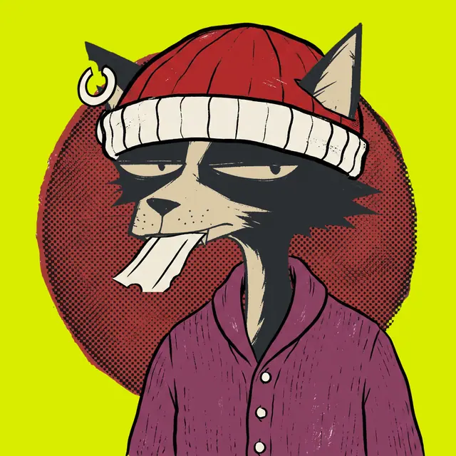 Broker #0004, a screenprinted alley cat.