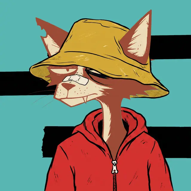 Broker #0400, a screenprinted alley cat.