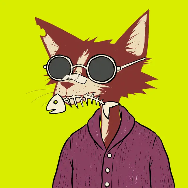 Broker #0404, a screenprinted alley cat.
