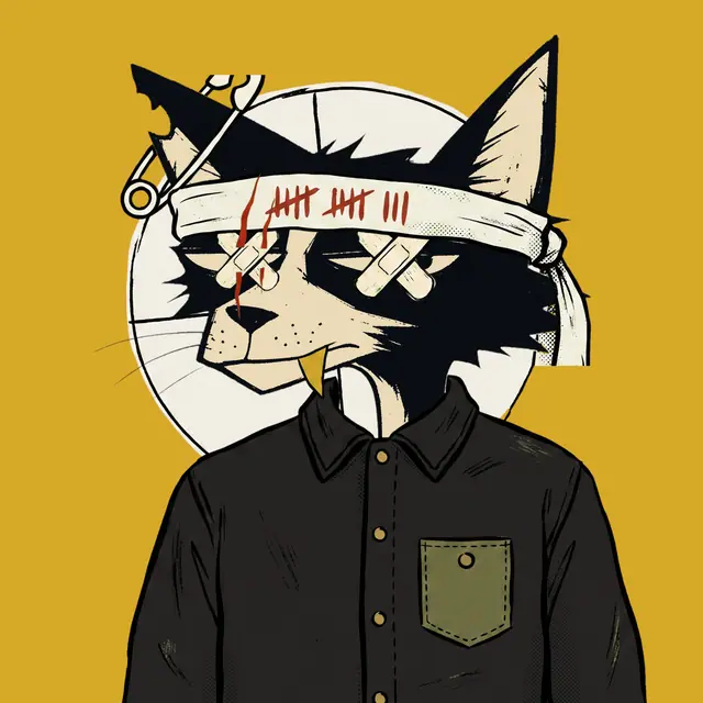 Broker #0415, a screenprinted alley cat.