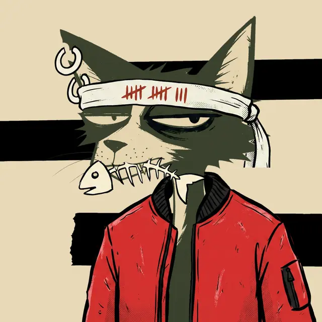 Broker #0422, a screenprinted alley cat.
