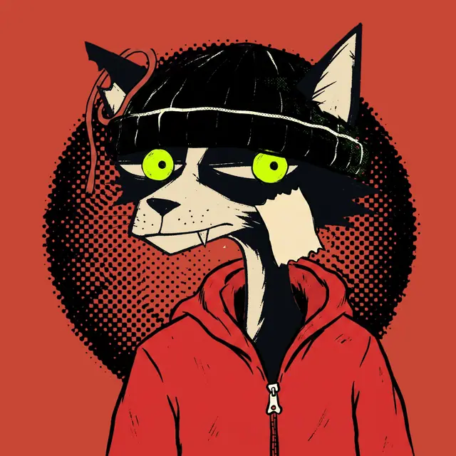 Broker #0426, a screenprinted alley cat.