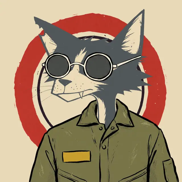Broker #0427, a screenprinted alley cat.