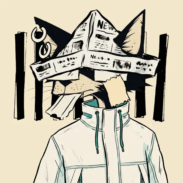 Broker #0428, a screenprinted alley cat.