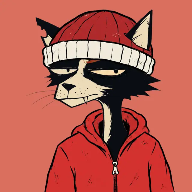 Broker #0443, a screenprinted alley cat.