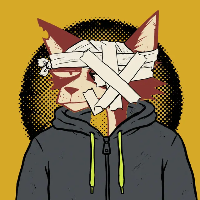 Broker #0445, a screenprinted alley cat.