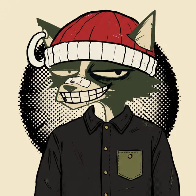 Broker #0446, a screenprinted alley cat.