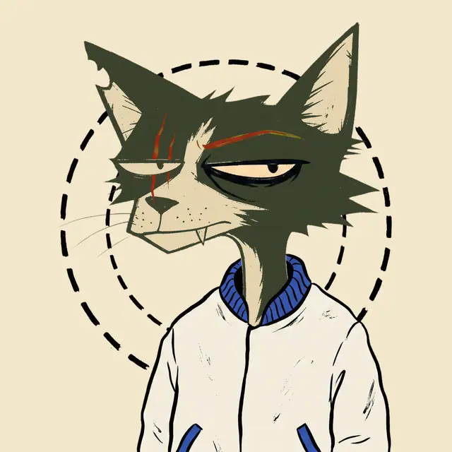 Broker #0045, a screenprinted alley cat.