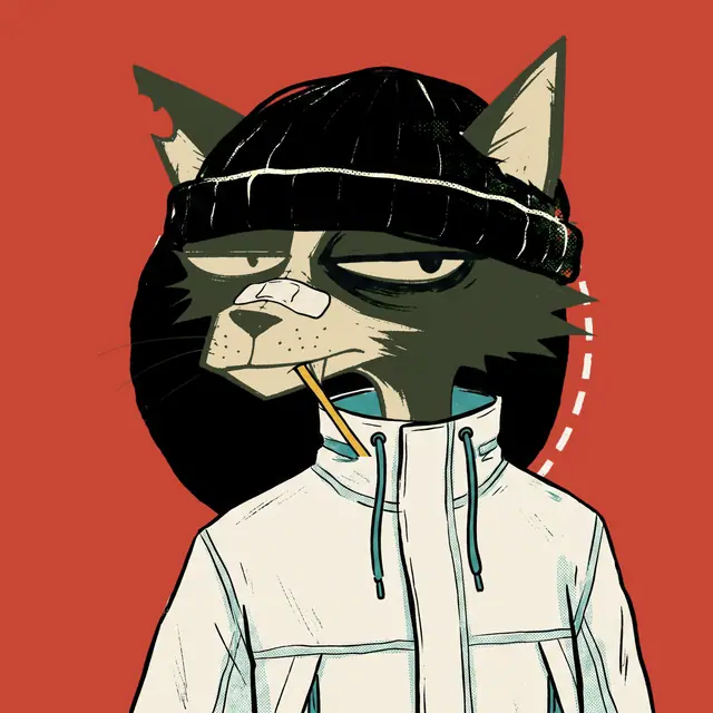 Broker #0456, a screenprinted alley cat.