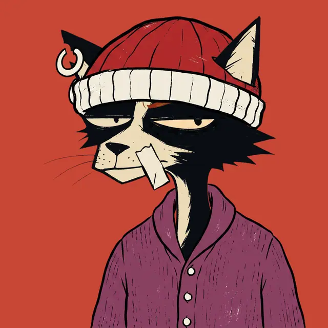 Broker #0457, a screenprinted alley cat.