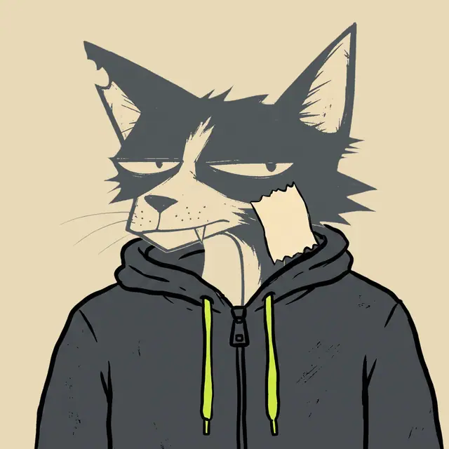 Broker #0458, a screenprinted alley cat.