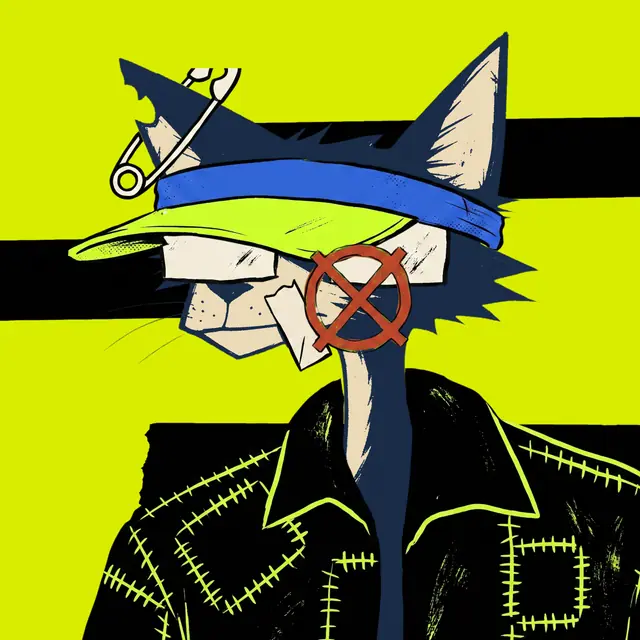 Broker #0461, a screenprinted alley cat.