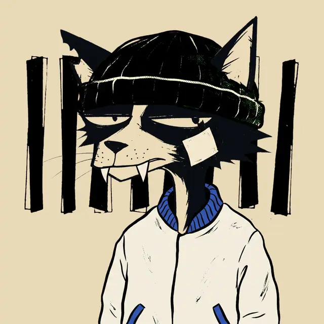 Broker #0469, a screenprinted alley cat.