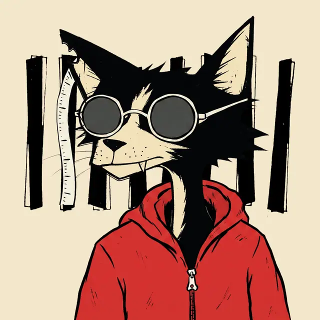 Broker #0471, a screenprinted alley cat.