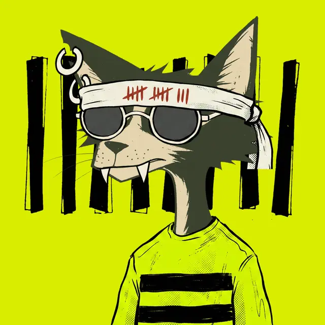 Broker #0474, a screenprinted alley cat.