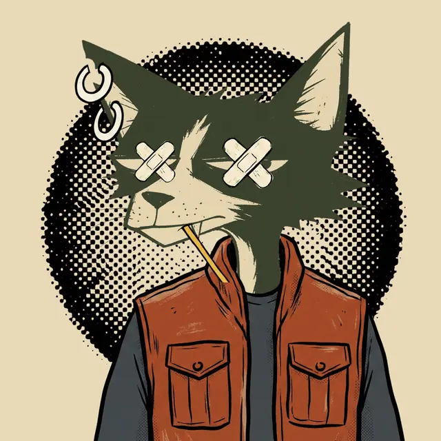 Broker #0475, a screenprinted alley cat.