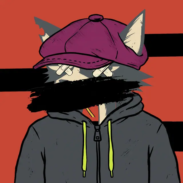 Broker #0480, a screenprinted alley cat.