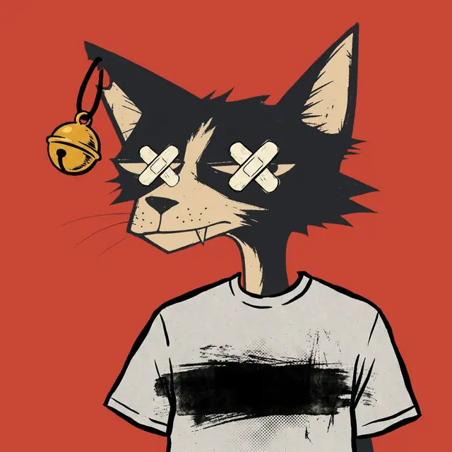 Broker #0487, a screenprinted alley cat.