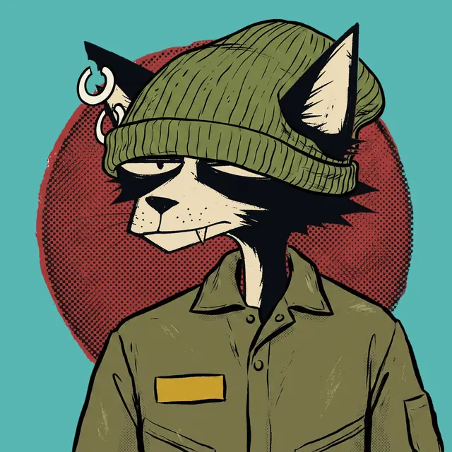 Broker #0495, a screenprinted alley cat.