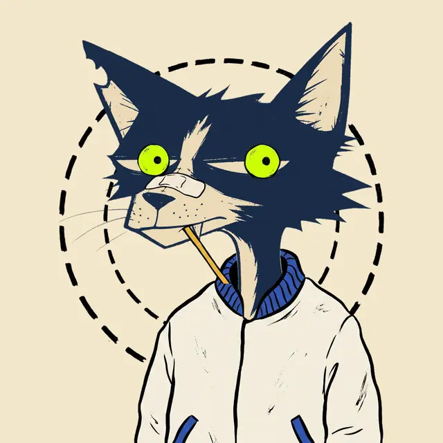 Broker #0497, a screenprinted alley cat.