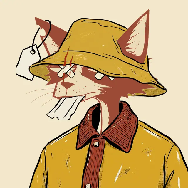 Broker #0498, a screenprinted alley cat.