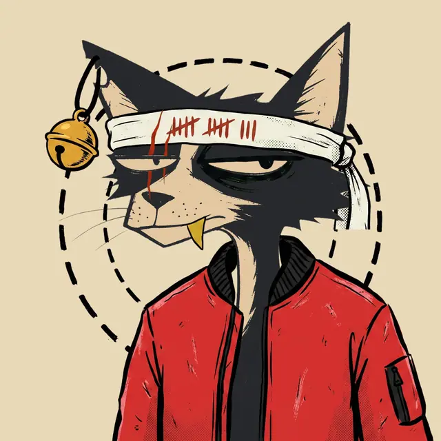 Broker #0515, a screenprinted alley cat.