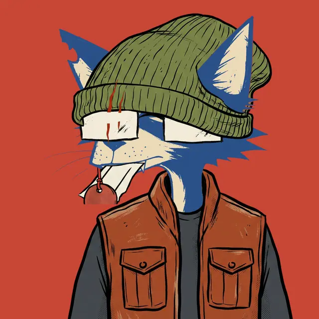 Broker #0520, a screenprinted alley cat.