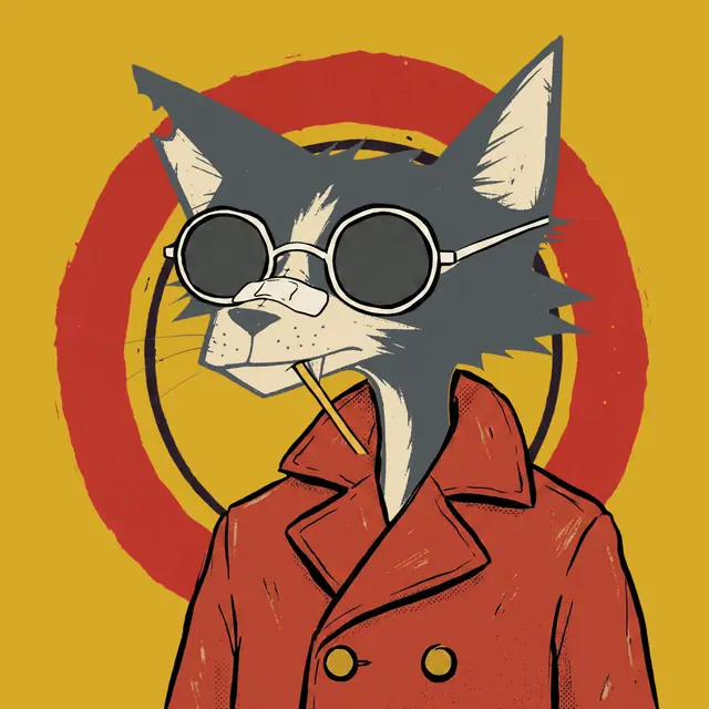Broker #0521, a screenprinted alley cat.
