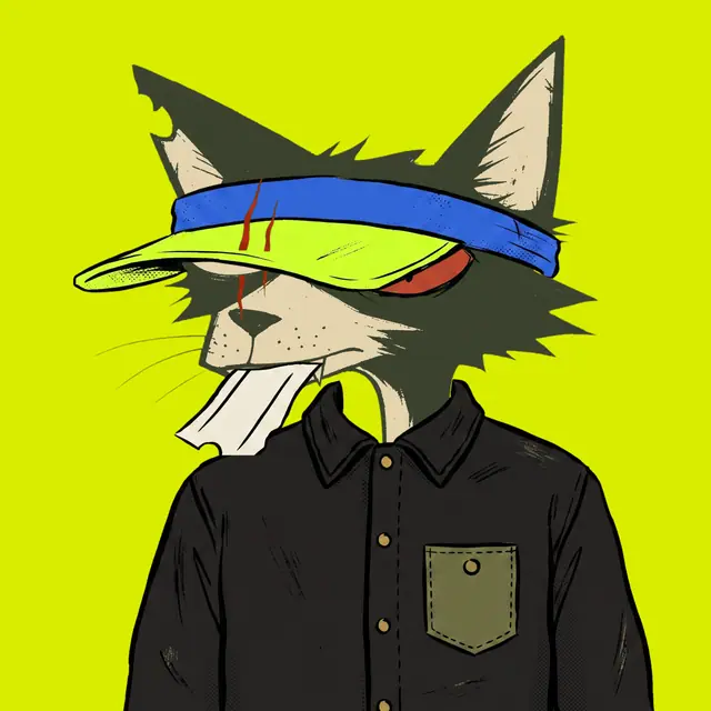 Broker #0053, a screenprinted alley cat.