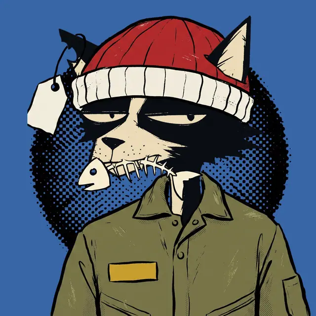 Broker #0534, a screenprinted alley cat.