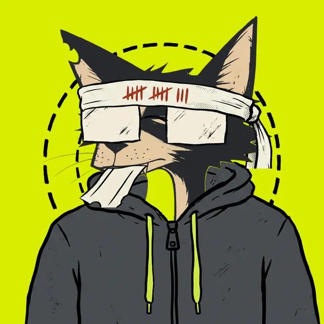 Broker #0539, a screenprinted alley cat.