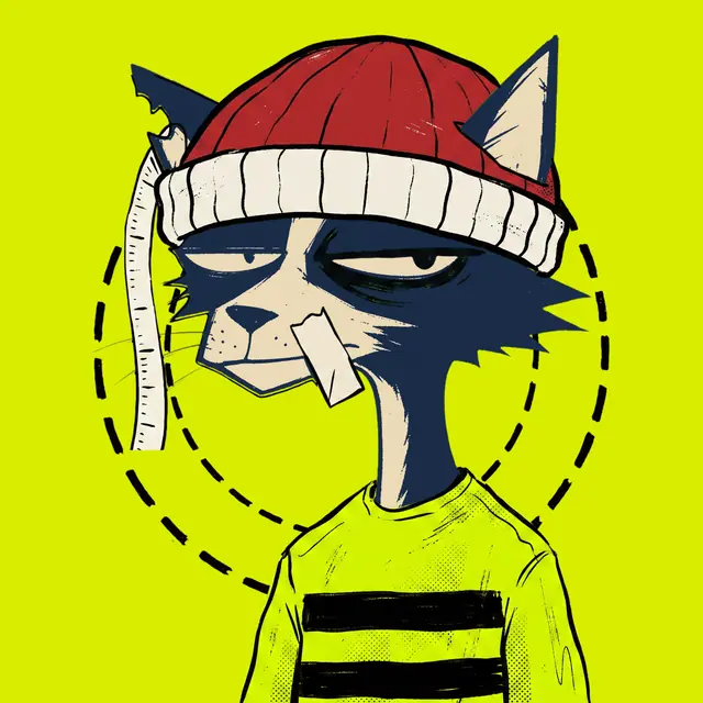 Broker #0540, a screenprinted alley cat.