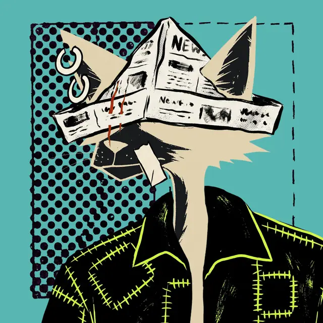 Broker #0541, a screenprinted alley cat.