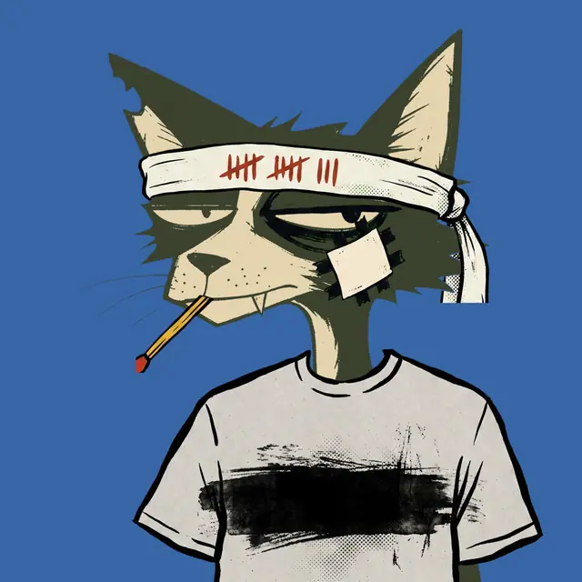 Broker #0546, a screenprinted alley cat.