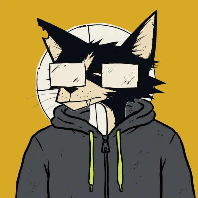 Broker #0550, a screenprinted alley cat.