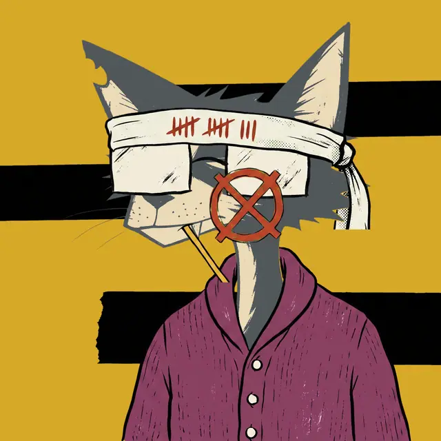 Broker #0553, a screenprinted alley cat.