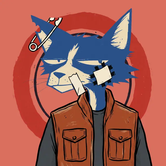 Broker #0555, a screenprinted alley cat.