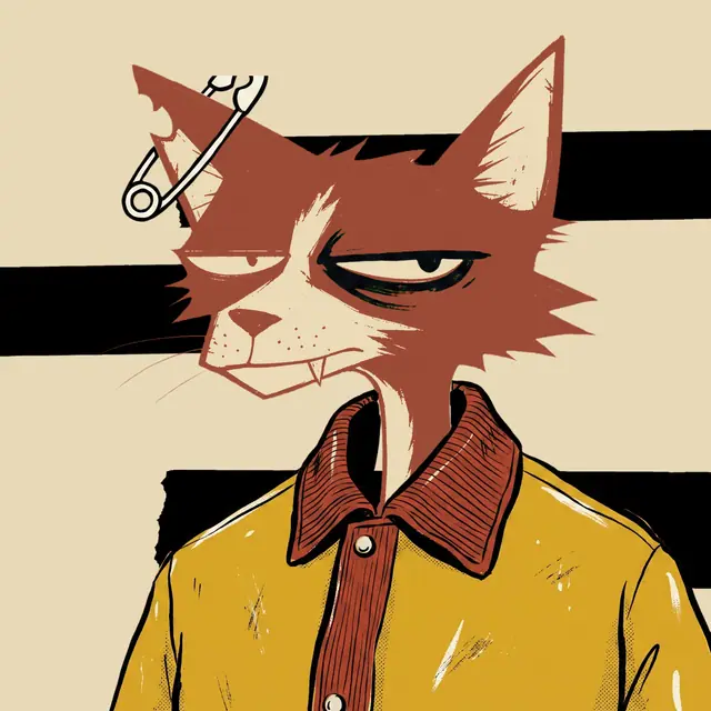 Broker #0558, a screenprinted alley cat.