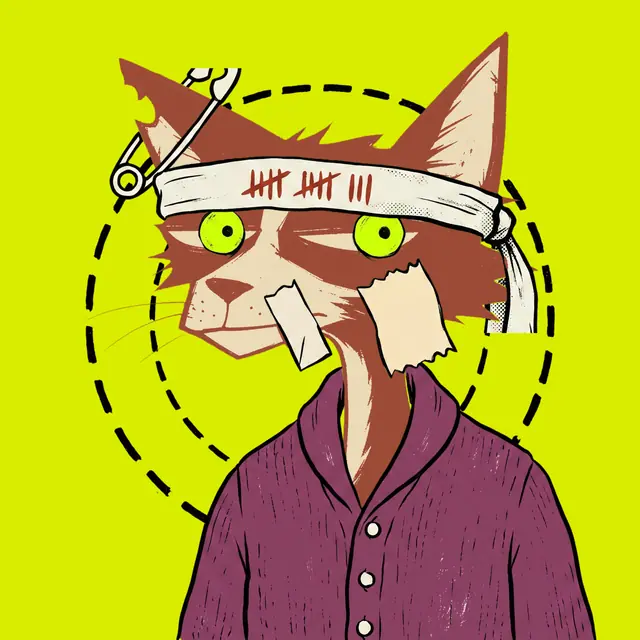 Broker #0559, a screenprinted alley cat.