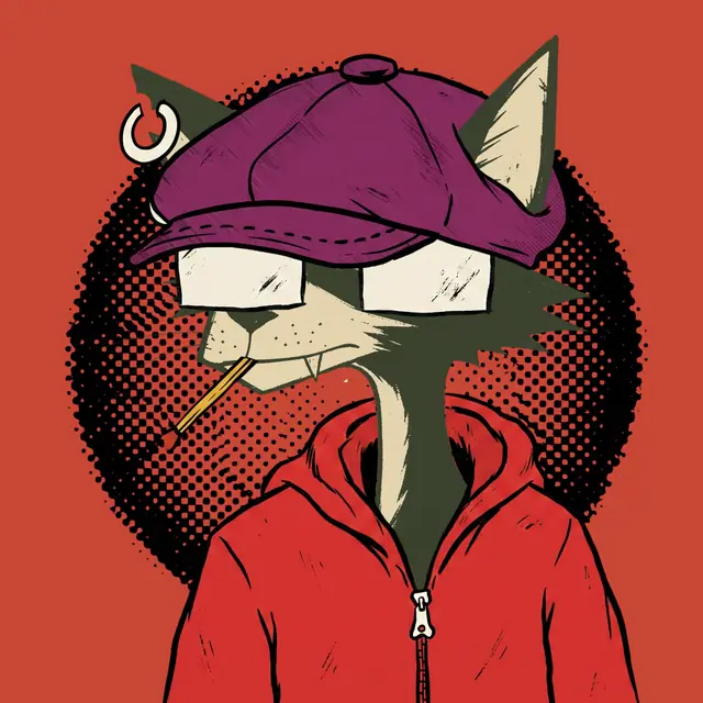 Broker #0561, a screenprinted alley cat.