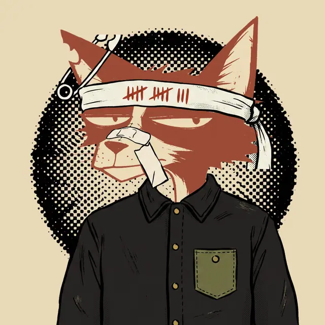 Broker #0562, a screenprinted alley cat.