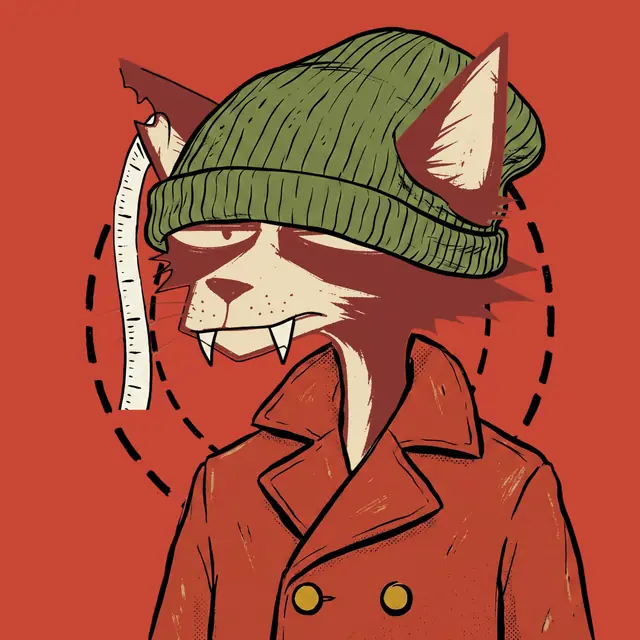 Broker #0569, a screenprinted alley cat.