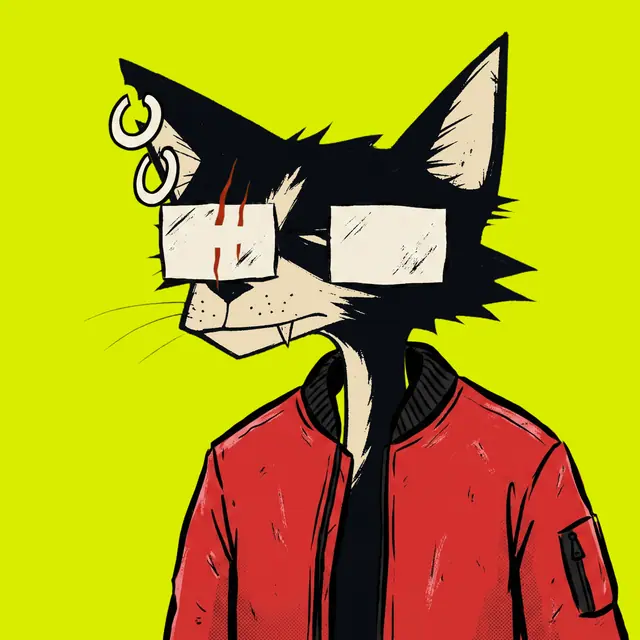 Broker #0057, a screenprinted alley cat.