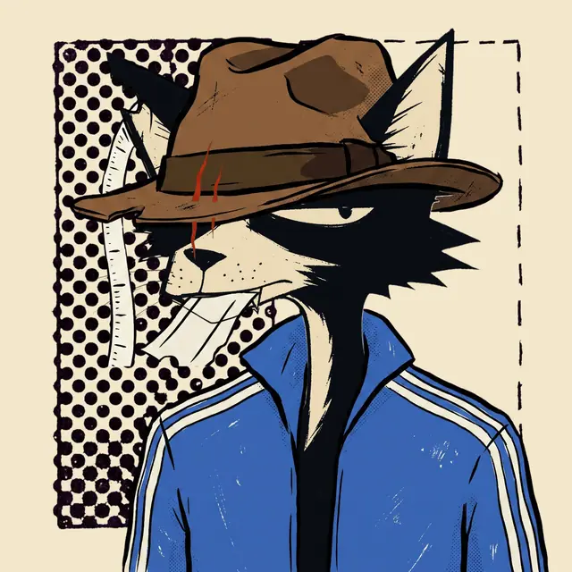 Broker #0571, a screenprinted alley cat.