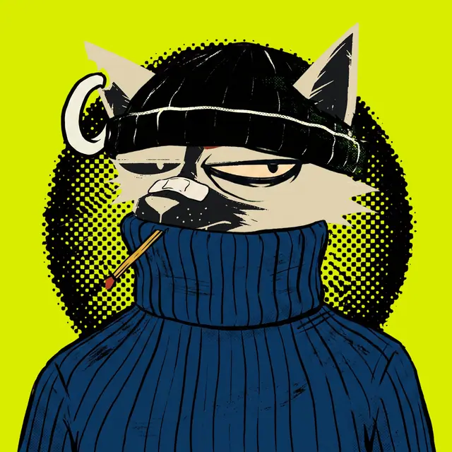 Broker #0573, a screenprinted alley cat.